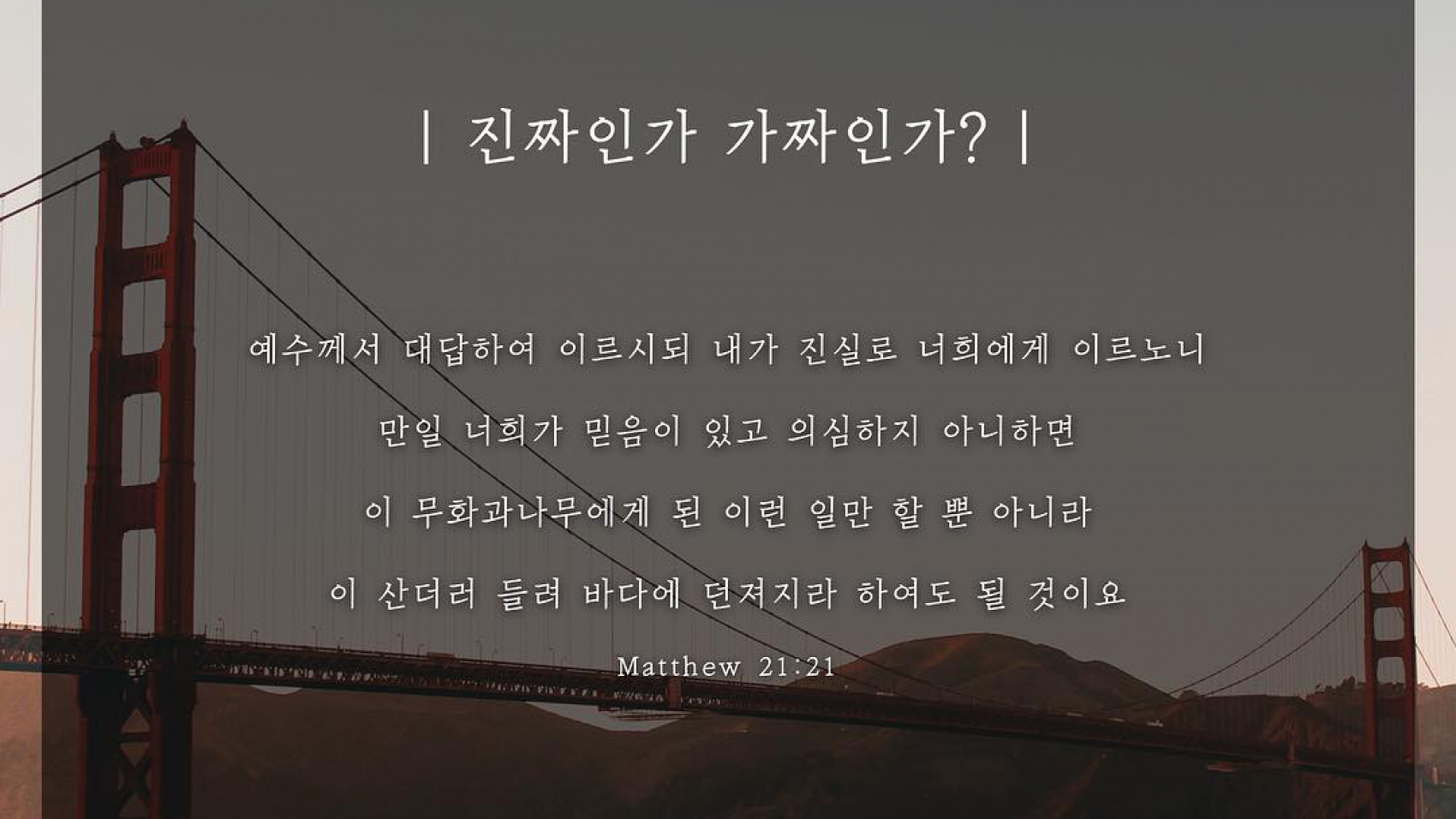 진짜인가가짜인가