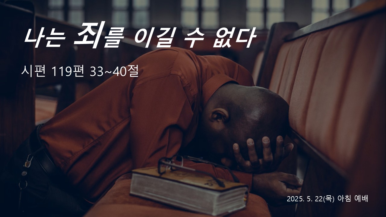 나는 죄를 이길 수 없다